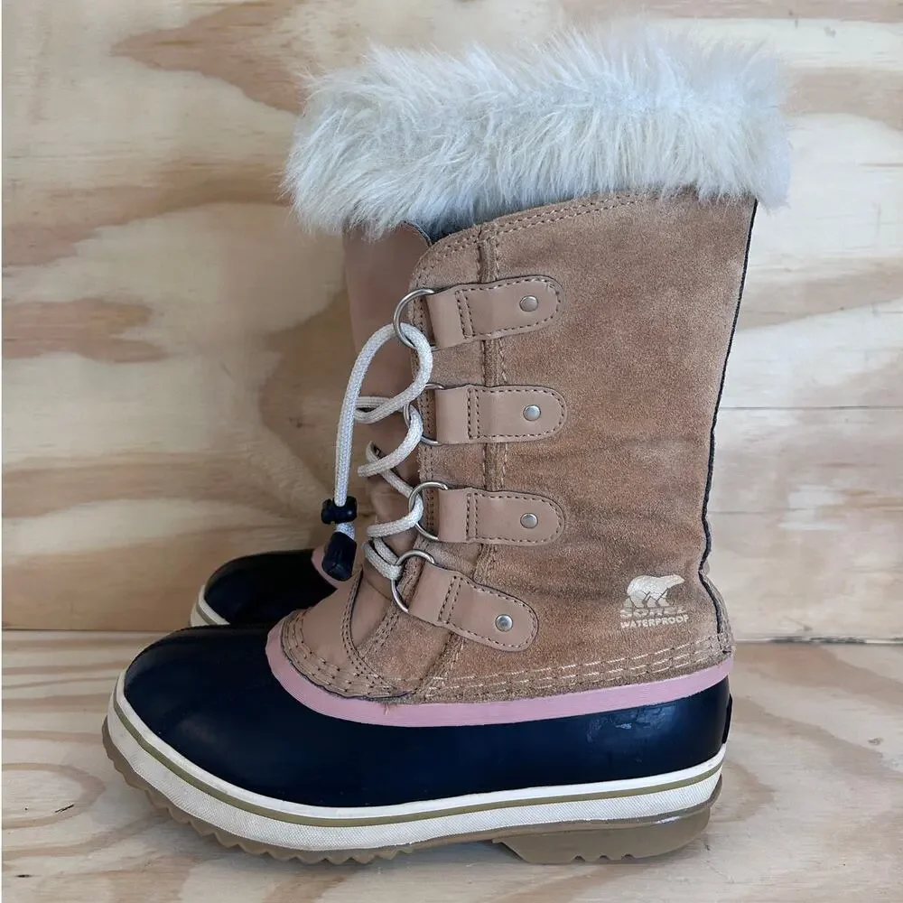 Sorel - Joan Of Arctic - Winter Boots -Brown/Black - Big Girl's - 4 - NY1966-246